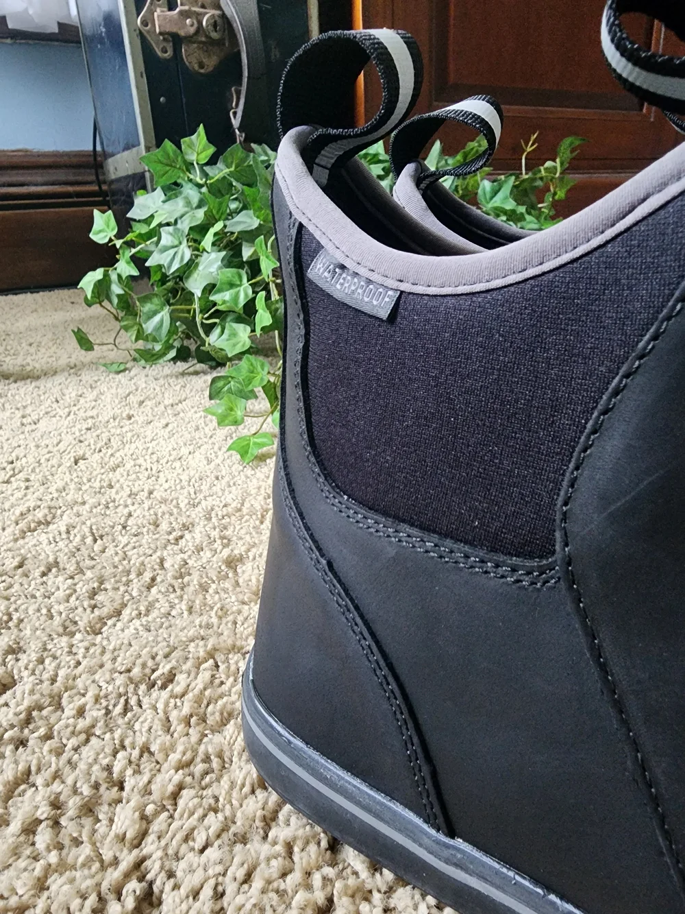 Men's Waterproof Black Slip-On Rain & Snow Chelsea Boots